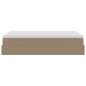 Preview: Ottoman-Bett mit Matratze Cappuccino-Braun 120x190cm Kunstleder