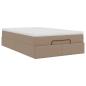 Preview: Ottoman-Bett mit Matratze Cappuccino-Braun 120x190cm Kunstleder