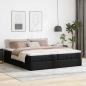 Preview: Ottoman-Bett mit Matratzen Schwarz 160x200 cm Kunstleder