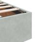 Preview: Ottoman-Bett mit Matratze Hellgrau 120x200 cm Samt