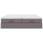 Preview: Ottoman-Bett mit Matratzen Grau 180x200 cm Kunstleder