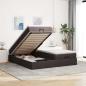 Preview: ARDEBO.de - Ottoman-Bett mit Matratzen Dunkelbraun 180x200 cm Stoff