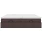 Preview: Ottoman-Bett mit Matratzen Dunkelbraun 180x200 cm Stoff