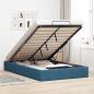 Preview: ARDEBO.de - Ottoman-Bett ohne Matratze Dunkelblau 120x200 cm Samt