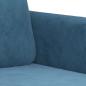 Preview: 3-tlg. Sofagarnitur Blau Samt