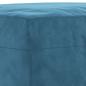 Preview: 3-tlg. Sofagarnitur mit Kissen Blau Samt