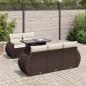 Preview: ARDEBO.de - 6-tlg. Garten-Sofagarnitur mit Kissen Braun Poly Rattan