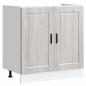 Preview: Spülenunterschrank Porto Grau Sonoma 80x46x81,5cm Holzwerkstoff