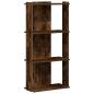 Preview: Bücherregal 3 Böden Räuchereiche 60x30x120 cm Holzwerkstoff