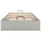 Preview: Ottoman-Bett ohne Matratze Hellgrau 100x200 cm Samt