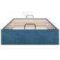 Preview: Ottoman-Bett ohne Matratze Dunkelblau 90x200 cm Samt