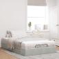 Preview: Ottoman-Bett ohne Matratze Hellgrau 120x200 cm Samt