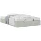 Preview: Ottoman-Bett ohne Matratze Hellgrau 120x200 cm Samt
