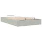 Preview: Ottoman-Bett ohne Matratze Hellgrau 120x200 cm Samt