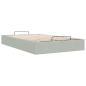 Preview: Ottoman-Bett ohne Matratze Hellgrau 120x200 cm Samt