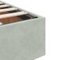 Preview: Ottoman-Bett ohne Matratze Hellgrau 120x200 cm Samt