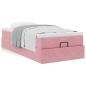 Preview: Ottoman-Bett mit Matratze Rosa 100x200 cm Samt