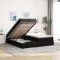 Preview: ARDEBO.de - Ottoman-Bett mit Matratzen Schwarz 180x200 cm Stoff