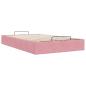 Preview: Ottoman-Bett ohne Matratze Rosa 120x200 cm Samt