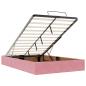 Preview: Ottoman-Bett ohne Matratze Rosa 120x200 cm Samt