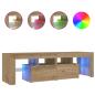 Preview: TV-Schrank mit LED Artisan-Eiche 140x36,5x40 cm Holzwerkstoff