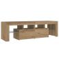 Preview: TV-Schrank mit LED Artisan-Eiche 140x36,5x40 cm Holzwerkstoff