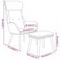Preview: Relaxsessel mit Hocker Schwarz Kunstleder & Stoff