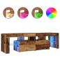 Preview: TV-Schrank mit LED Altholz-Optik 140x36,5x40 cm Holzwerkstoff
