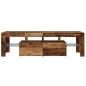 Preview: TV-Schrank mit LED Altholz-Optik 140x36,5x40 cm Holzwerkstoff