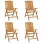 Preview: Gartenstühle 4 Stk. Verstellbar Massivholz Teak