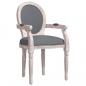 Preview: Esszimmerstuhl Dunkelgrau 54x56x96,5 cm Stoff