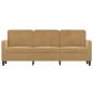 Preview: 3-Sitzer-Sofa Braun 180 cm Samt