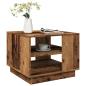Preview: ARDEBO.de - Couchtisch Altholz-Optik 55x55x42 cm Holzwerkstoff