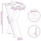 Preview: ARDEBO.de - Couchtischbeine X-Form 2 Stk. Weiß 30x(30-31) cm Stahl