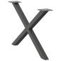 Preview: Couchtischbeine X-Form 2 Stk. Anthrazit 70x(42-43) cm Stahl