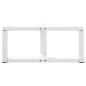 Preview: Couchtischbeine T-Form 2 Stk. Weiß 60x25x(30-31) cm Stahl