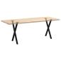 Preview: Esstischbeine X-Form 2 Stk. Schwarz 60x(72-73) cm Stahl
