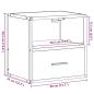 Preview: Wand-Nachttisch Sonoma-Eiche 40x31x39,5 cm