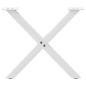 Preview: Couchtischbeine X-Form 2 Stk. Weiß 50x(42-43) cm Stahl