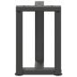 Preview: Couchtischbeine T-Form 2 Stk. Anthrazit 38x25x(42-43) cm Stahl