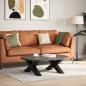 Preview: Couchtischbeine X-Form 2 Stk. Schwarz 70x(30-31) cm Stahl