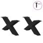 Preview: Couchtischbeine X-Form 2 Stk. Schwarz 70x(30-31) cm Stahl