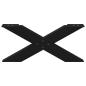 Preview: Couchtischbeine X-Form 2 Stk. Schwarz 70x(30-31) cm Stahl
