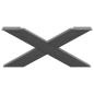 Preview: Couchtischbeine X-Form 2 Stk. Anthrazit 70x(30-31) cm Stahl