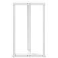 Preview: Bartischbeine T-Form 2 Stk. Weiß 60x35x(101-102) cm Stahl