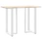 Preview: Bartischbeine T-Form 2 Stk. Weiß 60x35x(101-102) cm Stahl