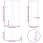 Preview: Bartischbeine T-Form 2 Stk. Weiß 60x35x(101-102) cm Stahl
