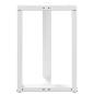 Preview: ARDEBO.de - Esstischbeine T-Form 2 Stk. Weiß 60x35x(72-73) cm Stahl