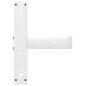 Preview: Esstischbeine T-Form 2 Stk. Weiß 60x35x(72-73) cm Stahl