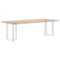Preview: Esstischbeine T-Form 2 Stk. Weiß 60x35x(72-73) cm Stahl
